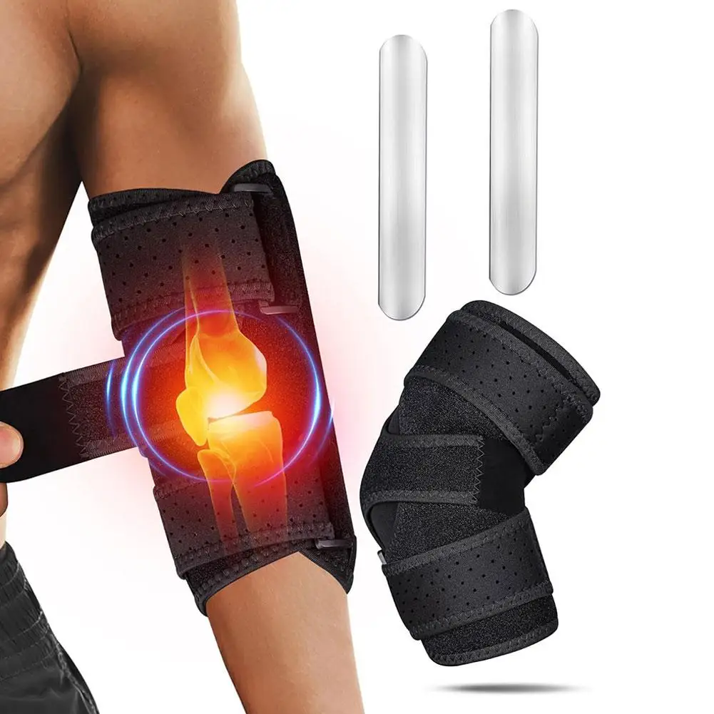 

Black Unisex Arm Elbow Joints Anti-collision Sports Fitness Protection Elbow Pad Non-slip Breathable Splint Adjustable Elbow Pad