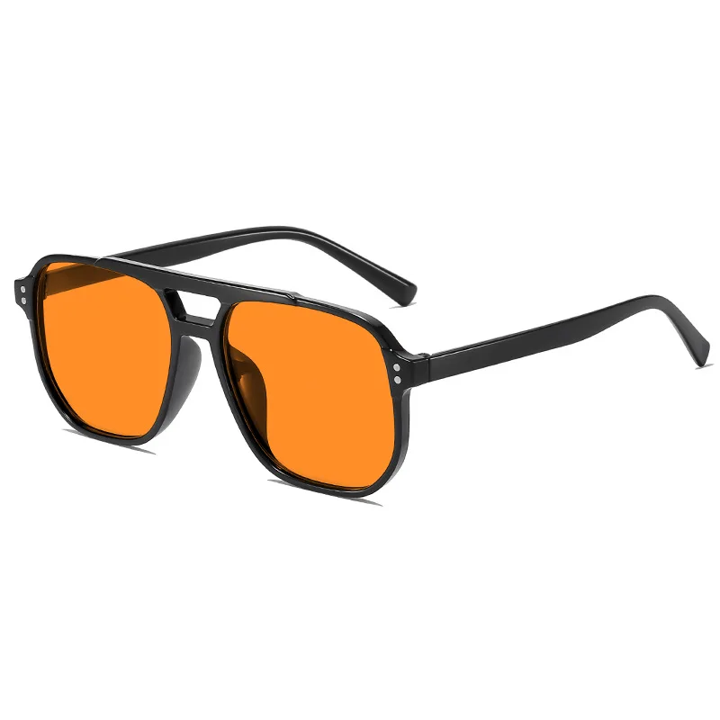 Gafas De Sol cuadradas para hombre y mujer, gafas De Sol poligonales Retro, gafas De Sol negras Vintage a la moda para mujer, gafas De Sol De doble haz