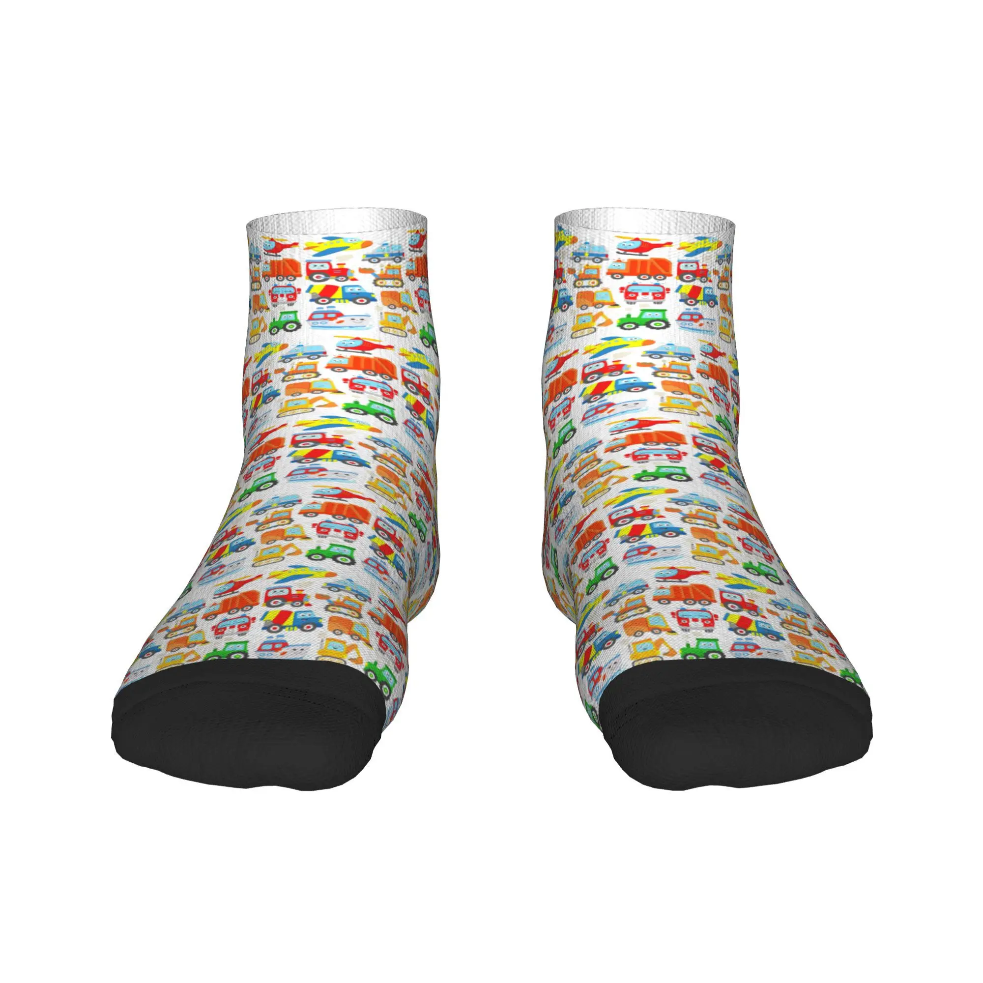 

Plane Helicopter Excavator Trashtruck Ship Tractor Train Police Firetruck Kids Socks Stockings All Season Socks Accessories