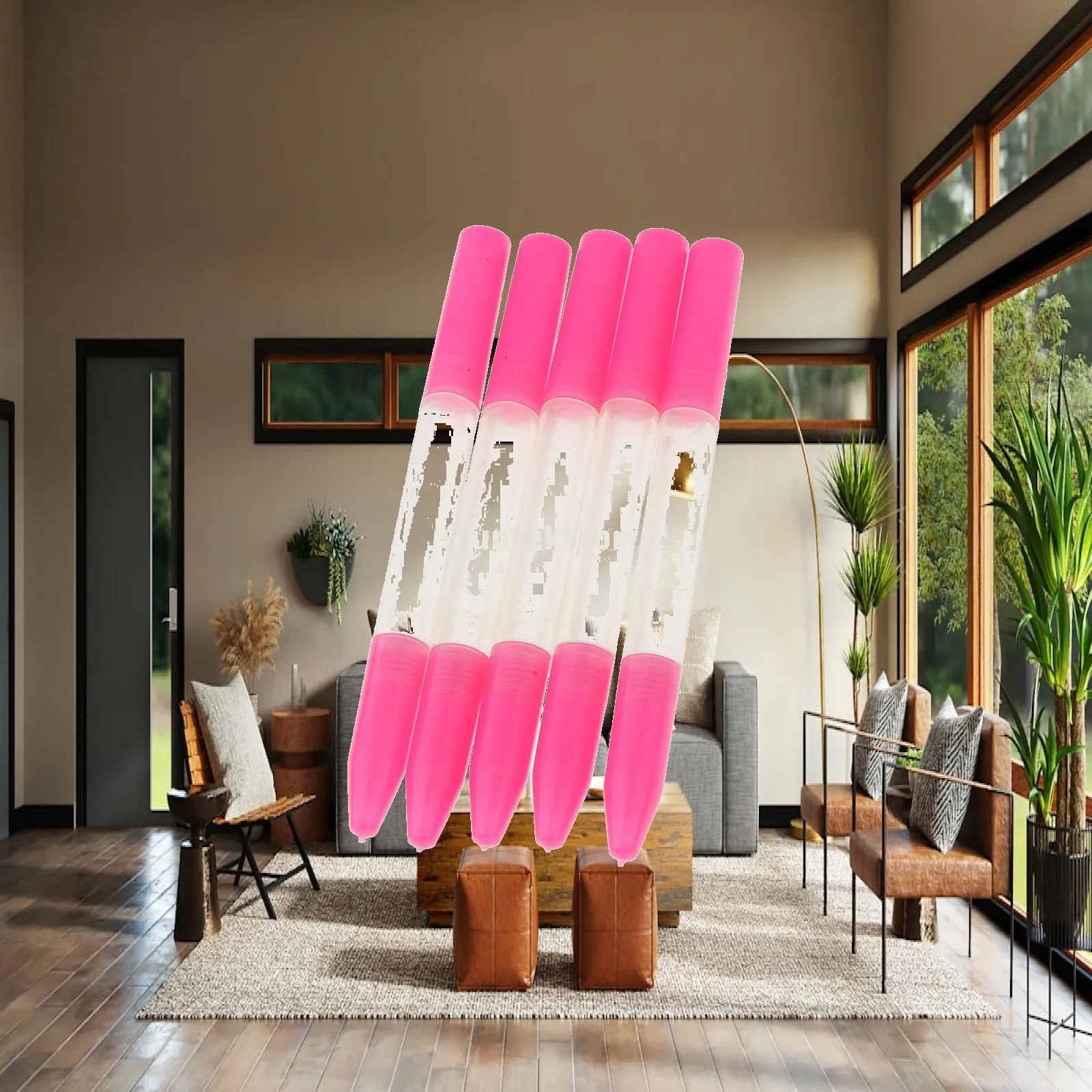 Pink Watch Repair Oil Pen Plastic Applicator Tool Set for Clocks and Watchmaking Lubrication Tasks