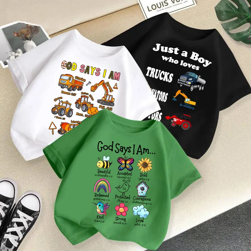 Children's Short-Sleeved T-Shirt Children's New Half-Sleeved Boys Summer Fashionable Clothes Girls Tops Children's Summer Clothi