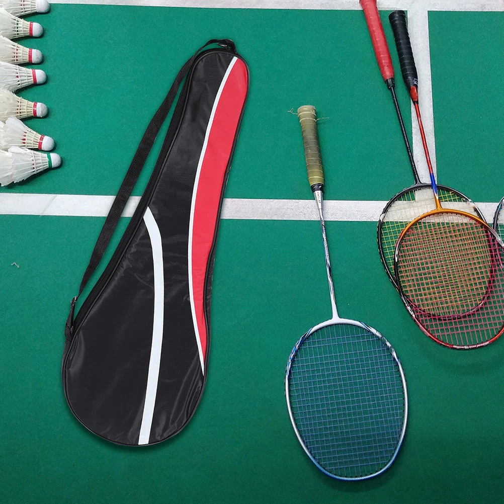 

2 Pcs Badminton Racket Bag Oxford Cloth Portable Daily Use Reusable Outdoor Tennis Accessories Bright Zipper Durable Gift