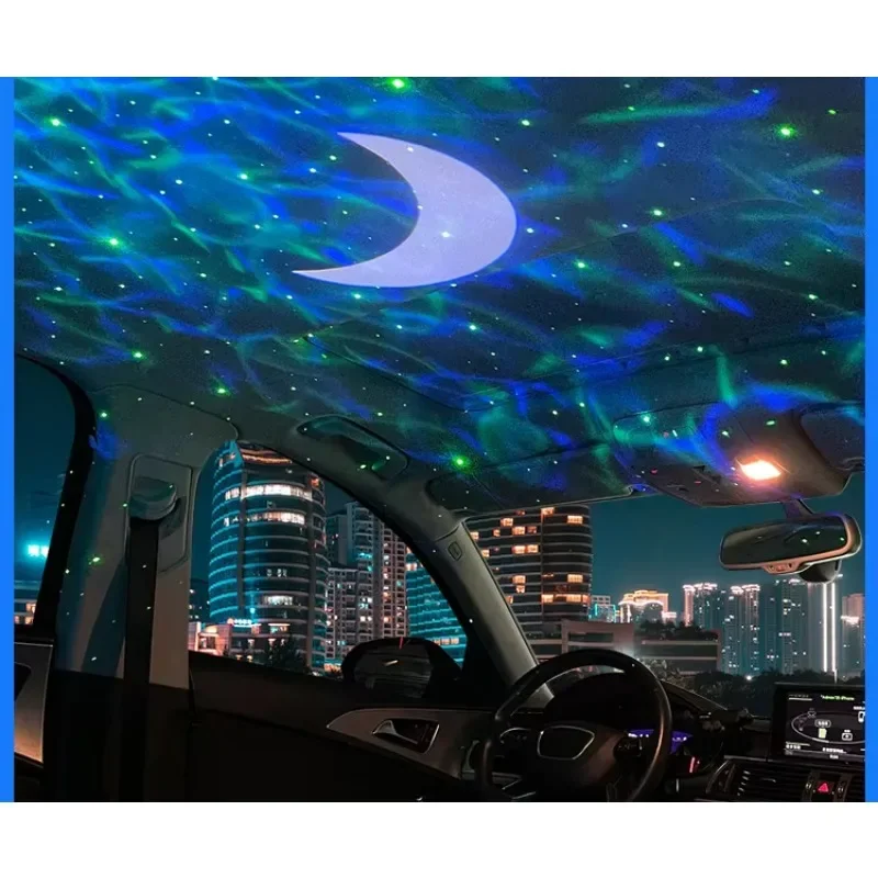 Car Starry Sky Top Light Car Atmosphere Light Car Starry Sky Projection Light Modification USB Rhythm Lamp