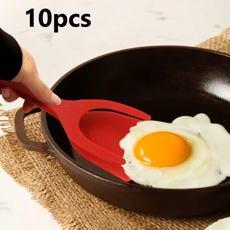 10pcs 2-in-1 Fried Egg Spatula, Non-Stick Pancake Turner, Serving Scoop for Cooking