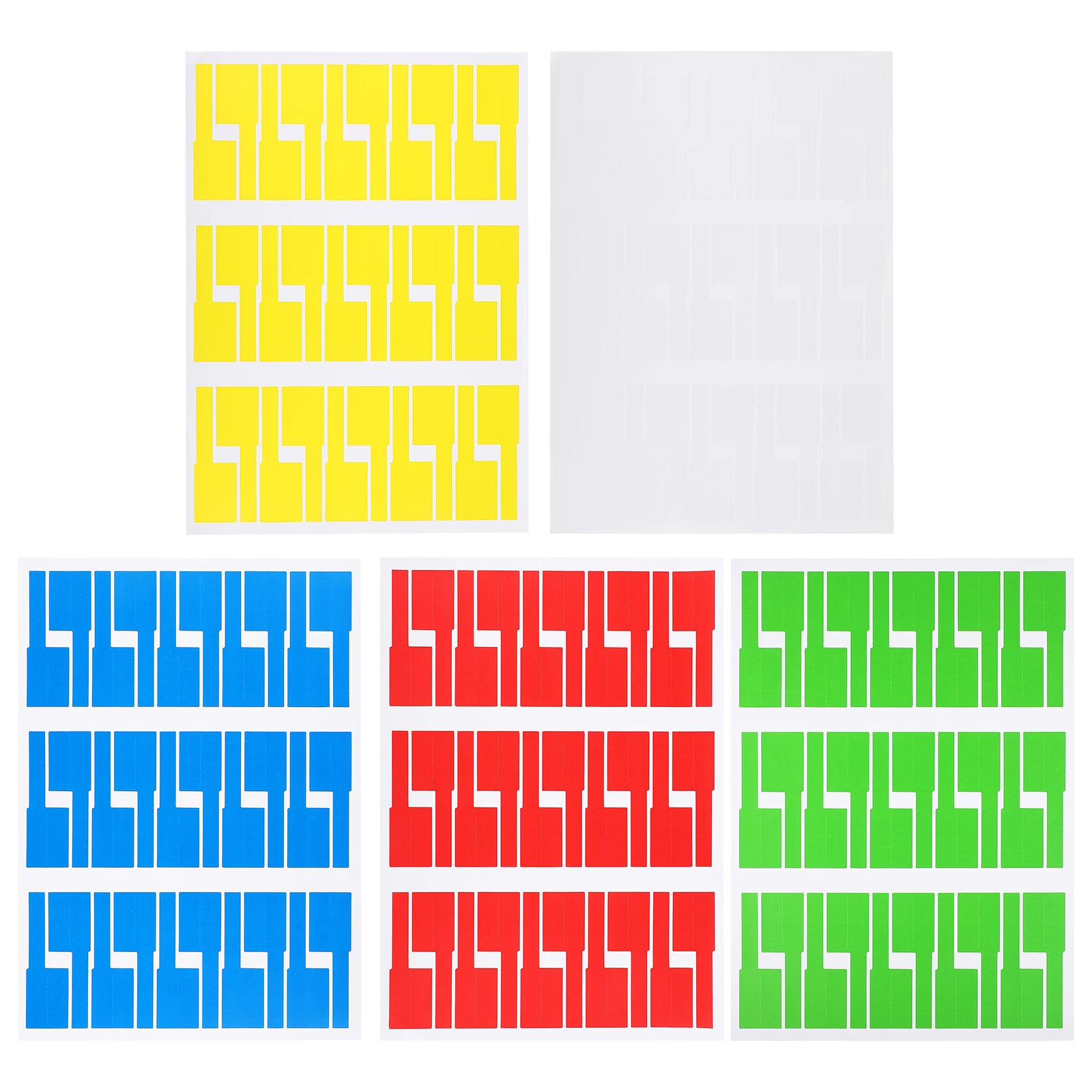 

50 Sheets Adhesive Wire Label Stickers Cable Management Labels Round Pp Write on Durable Tear Resistant Waterproof Strong