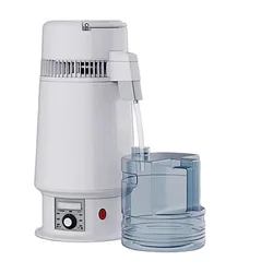 220V 4L Water Bottle Filter Distiller Purifier Portable Tabletop Machine Stainless Steel Adjustable Temperature for Labs Homes
