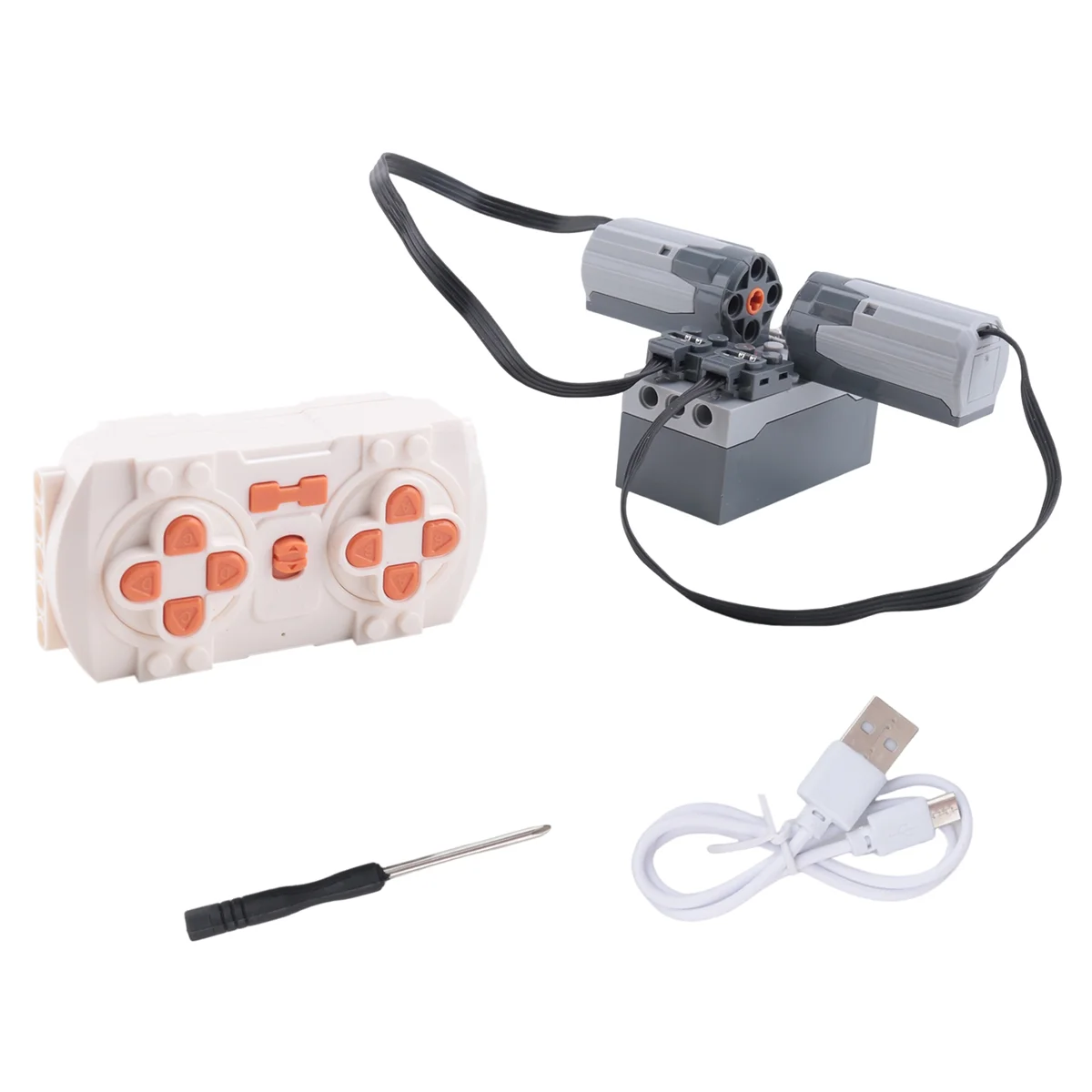 1Set Power Function Motor App Remote Control Programming 2 Meduim Moter Set DIY Creative Building Block for Children ZJY