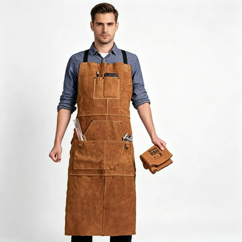 

Kitchen Apron, Work Apron, Canvas, Multiple Pockets, Gardening, Painting, BBQ, Artist, Carpenter, Sizes M to XXL, Brown