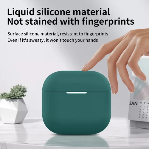 Imagen 2 del producto Fundas de silicona para auriculares para Airpods 4, Funda protectora para auriculares para Apple Airpods 4, 4. a generación, Funda