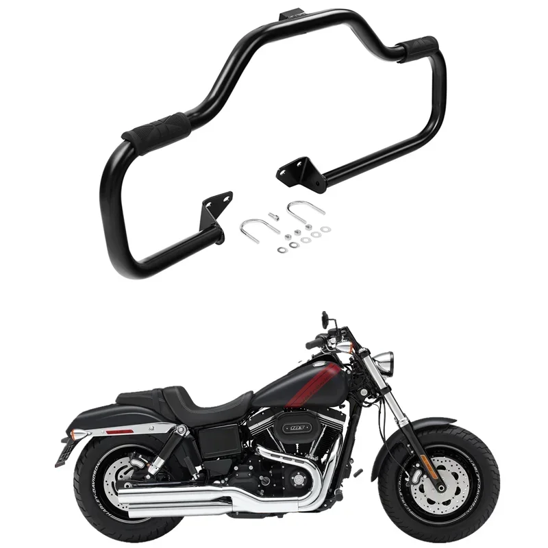 

Для Harley Dyna Street Bob Fat Bob Low Rider Wide Super Glide 2006-2017, запчасти для мотоциклов, усы, защита двигателя, шоссе, столкновение