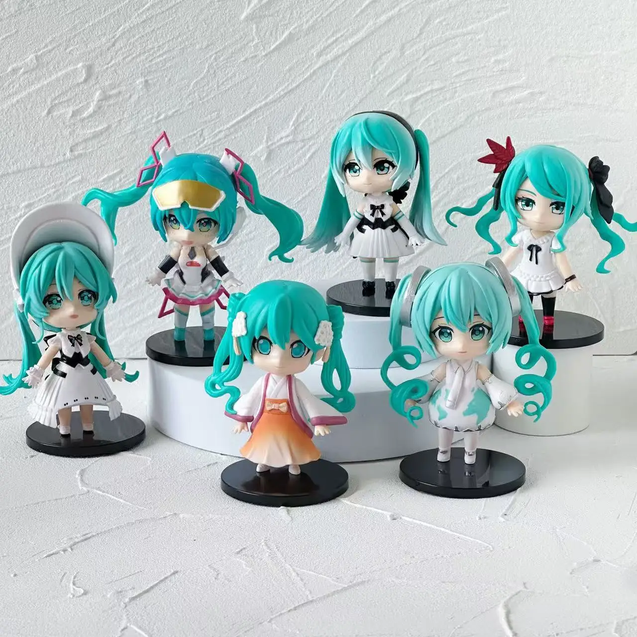 

11th generation 6pcs/set Anime Hatsune Miku q-version Standing posture Action Figure PVC Model Toys Doll Desk Decor Gifts