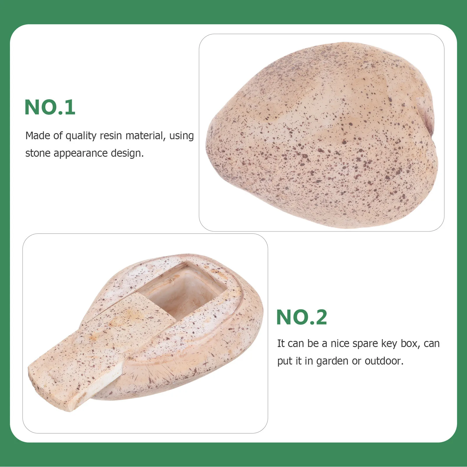 في الهواء الطلق حديقة مفتاح مخفي مقلد حجر الراتنج الزخرفية مفتاح صندوق توفير مقاومة الطقس تخزين آمن مخفي
