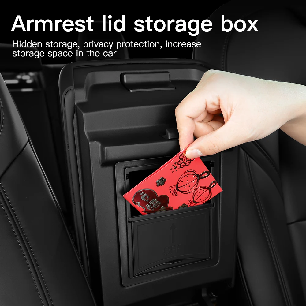 YZ per Tesla Model 3 Medel Y Storage Box bracciolo centrale scatola nascosta portabicchieri Organizer 2023 2022 accessori per auto