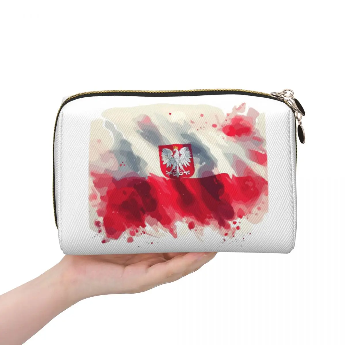 

Польский флаг Польши, флаг Польши, женские косметички, дорожный органайзер для макияжа, сумка для хранения туалетных принадлежностей, Dopp Kit Case