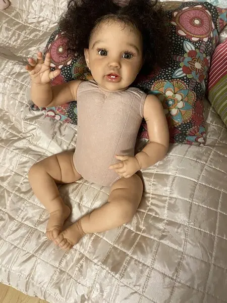 

EGO Customzied Limited Supply 24inch Reborn Baby Lottie With Hand-Rooted Hair DIY Part Painted Kit With Cloth Body