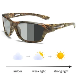 Photochromic Polarized Sports Vintage Sunglasses Men Women Fishing Cycling Driving Mountaineering Sport Retro Sun Glasses UV400