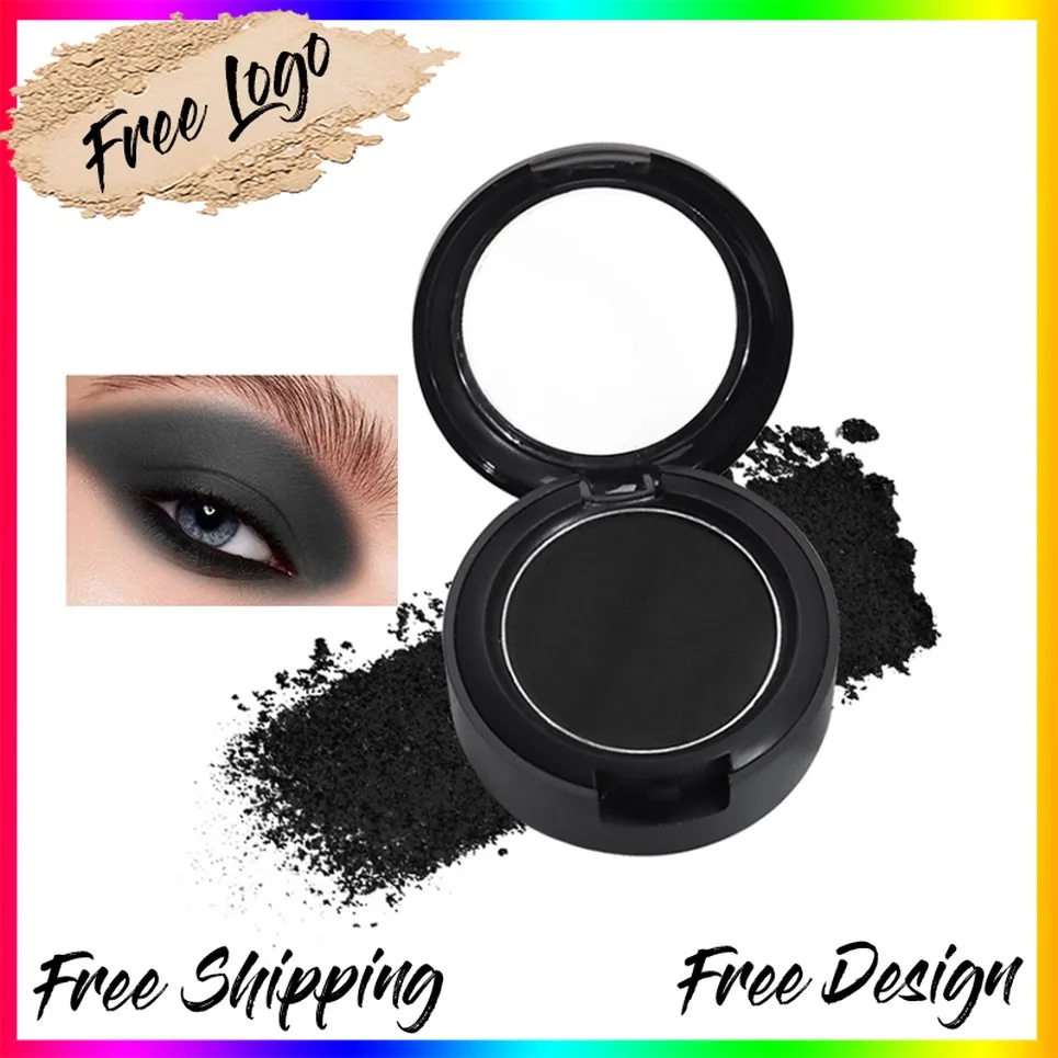 プライベートブランド シングル ブラック アイシャドウ パウダー 防水 スモーキーアイ パーティー ステージ ヴィーガンメイクアップ 卸売 カスタムロゴ