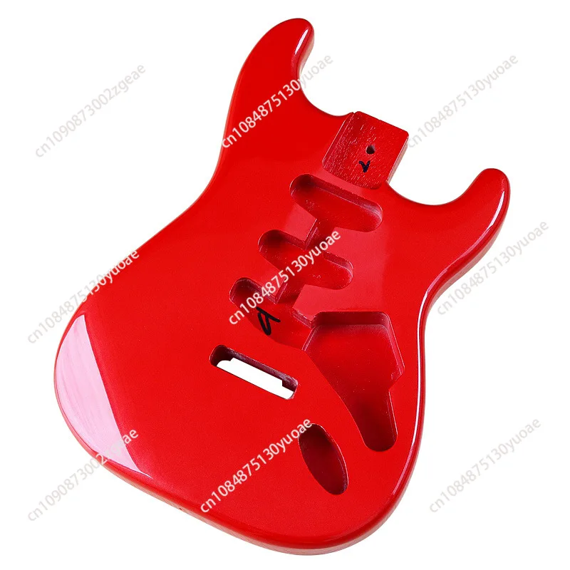 Electric Guitar Body, Professional Barrel, Metallic Red, Bright Light, Poplar