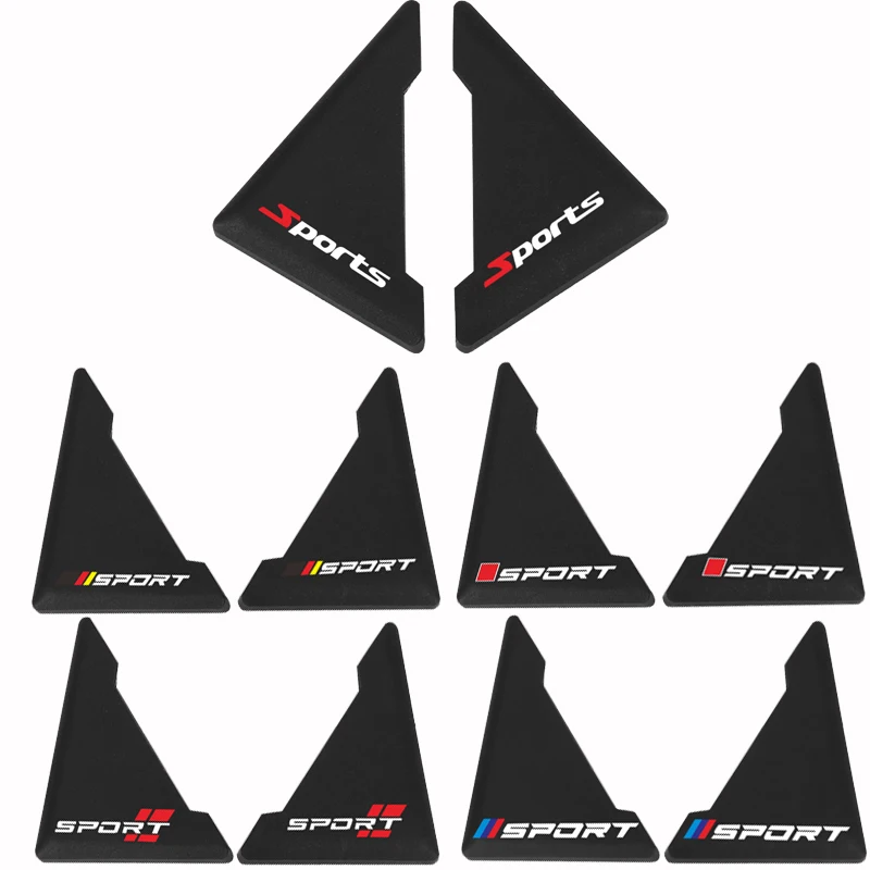 2/4pcs Universal Car Door Corner Protectors, Sport Pattern Silicone Anti-Scratch Bumper Covers for Vehicle Door Protection