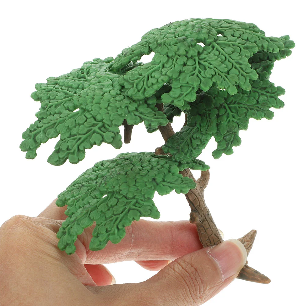 4 pezzi simulazione paesaggio albero mini modello sabbia tavolo scena accessori alberi pino plastica casa delle bambole piante bambino