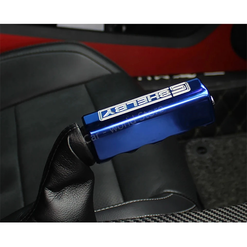 Aluminum alloy Metal Handbrake Grips Set For Mustang Shelby Brake Handle Replace Accessories Fit Ford Mustang 2015-2021