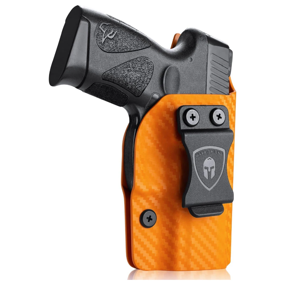 

Orange IWB Carbon Fiber Kydex Holsters: Glock 17/19 - Glock 43- Sig P365- P320 - Taurus G2C - M&P Shield 9mm - Hellcat -1911