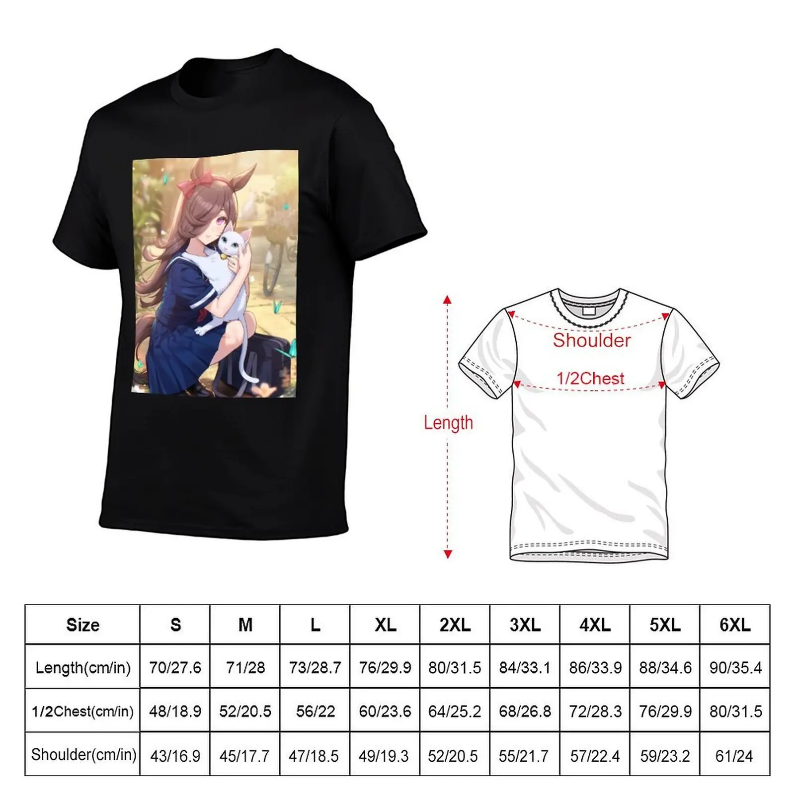 Rice Shower with Cat T-Shirt sublime oversized t shirt plain white t shirts men