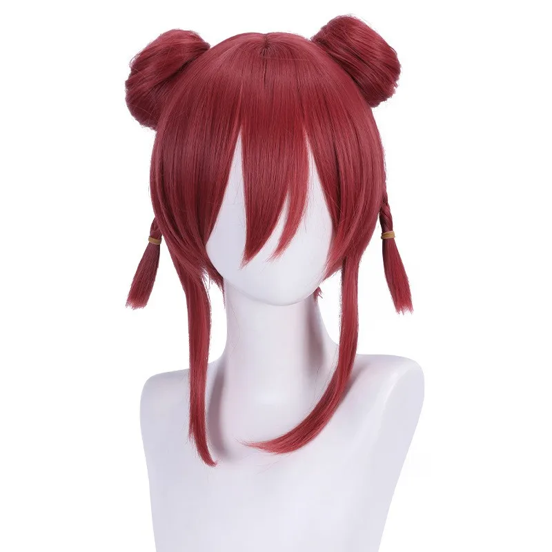 Highlights Red Short Spiky Heat Resistant Synthetic Fiber Cosplay Wig with Bangs for Anime Sports Theme Show Costume Party Props