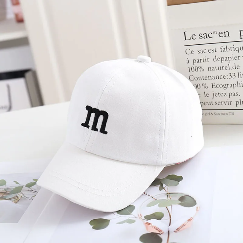 Summer Baby Hat For Kids Baseball Cap Girls Boy Hats Summer Baby Sun Hat Hip Hop Embroidered Letter M Caps 0-4 Years