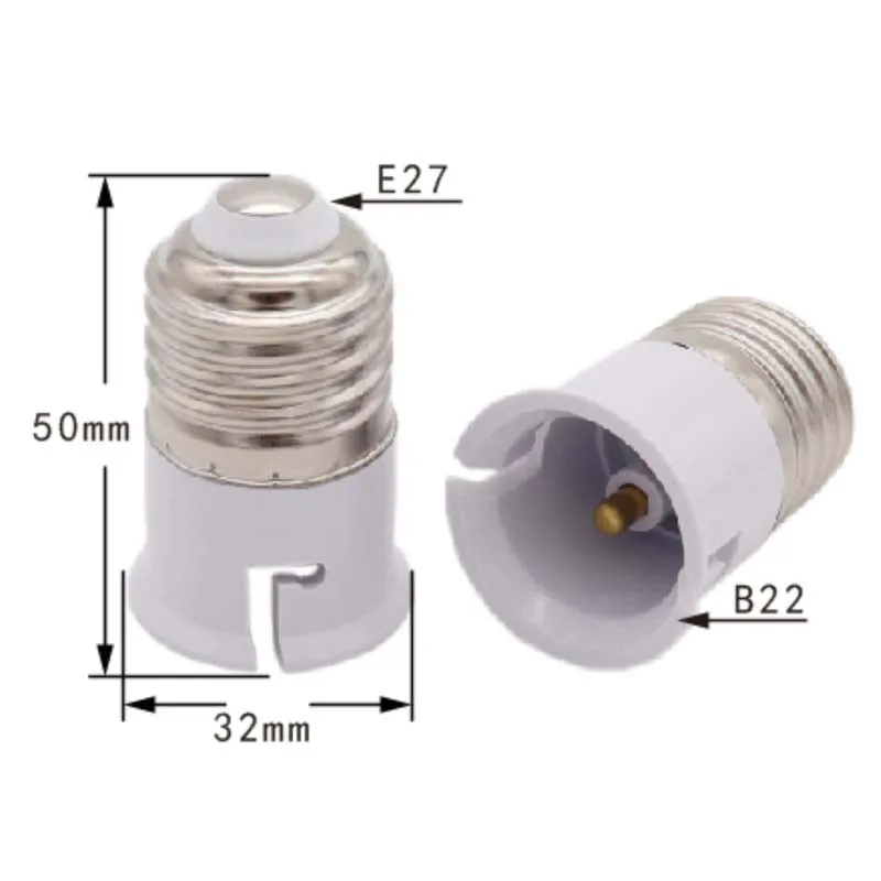 White Black E27 to B22 Led Light Lamp Holder Converter Screw Bulb Socket Adapter LED Saving Light Halogen Lamp Bases 3A 220V