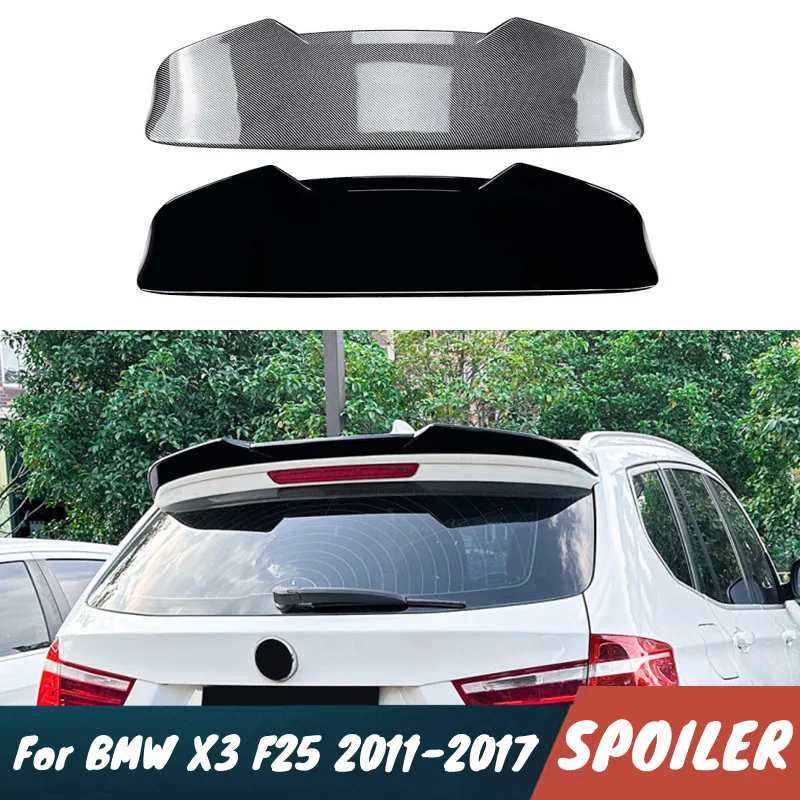 

Для BMW X3 F25 2011-2017 гг., высококачественный АБС-пластик, задняя крышка багажника, спойлер, крыло, карбоновый черный тюнинг, внешние аксессуары