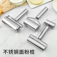 Stainless Steel Double Head Rolling Pin Non-stick Dough Pastry Roller Kitchen Dumplings Machine Noodles Pizza Pies Baking Tools