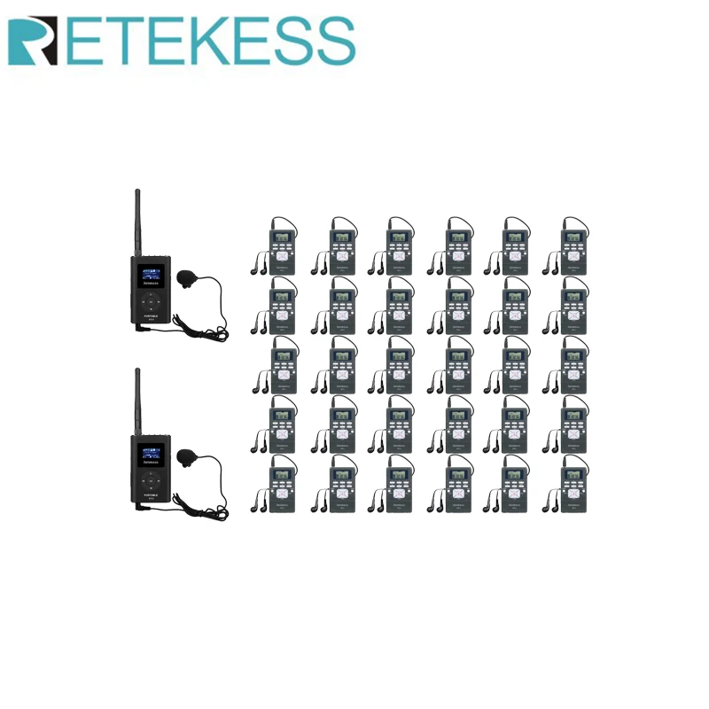 Retekess-FT11 fm送信機および無線受信機、会議用音声送信システム、同時解釈、2個、30個、pr13