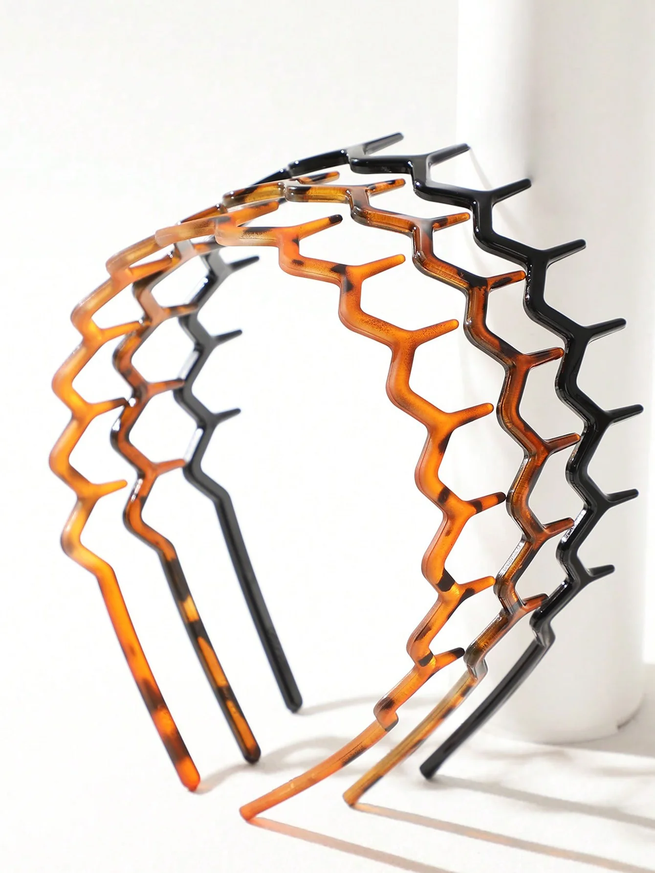 

3pcs Wavy Toothed Headbands, Simple Non-Slip Hair Bands, Leopard Print Multi-Color, Suitable For Men And Women Hair Care, Hair H