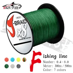 WALK FISH 8 Strand Japan Super Strong PE 8 Braided Fishing Line 300m 500m Multifilament Braid Thread 18LB 22lb 35lb 87LBS