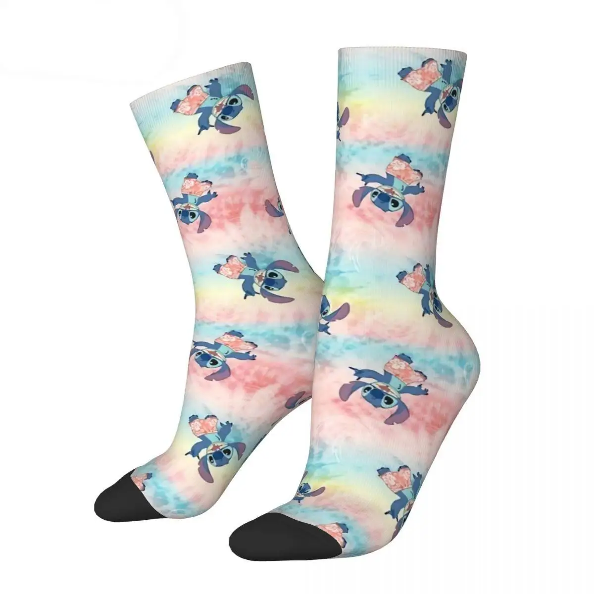 Lilo And Stitch Anime Socks Men's Women's Polyester Fashion New Cartoon Socks Spring Summer Autumn Winter Middle Tube Socks