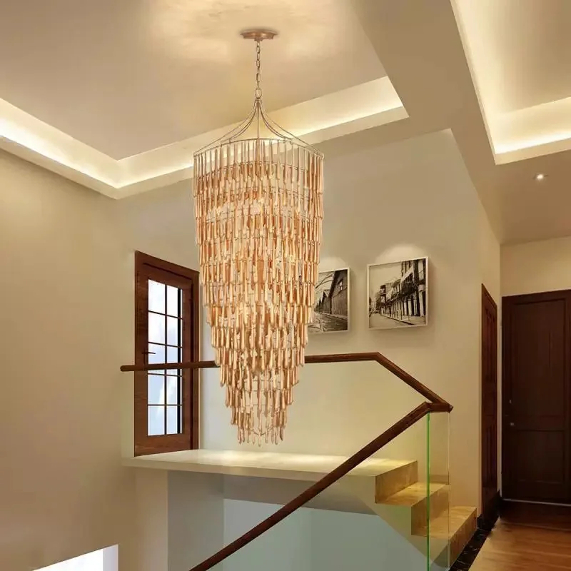 

French LED stainless steel white chandelier for restaurant ceilings, dimmable , for bar, teardrop pendant