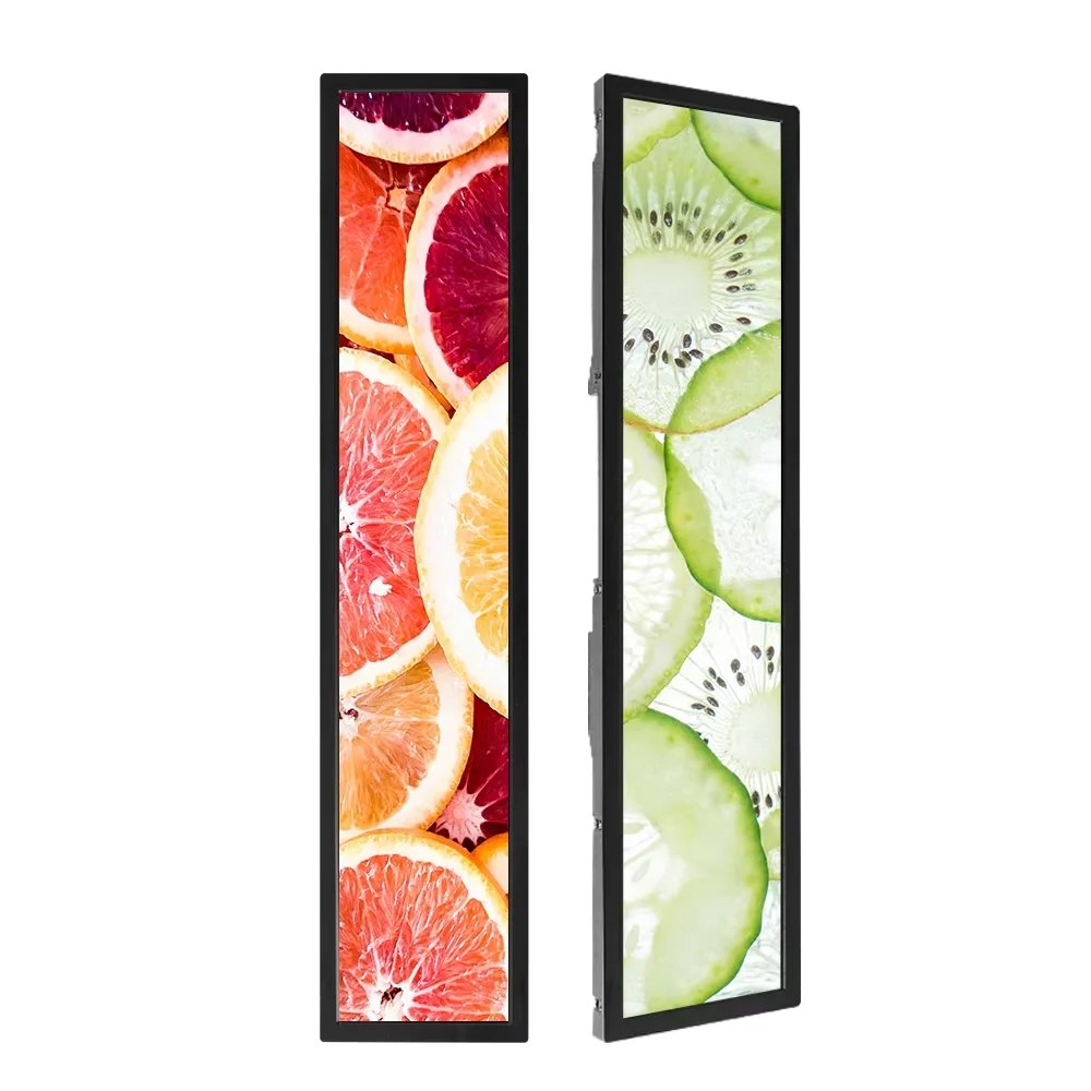 

Stretched LCD Digital Shelf Display Advertising Screen For Retail Store Indoor Outdoor Android 8.1 500cd/m Brightness 1 Year