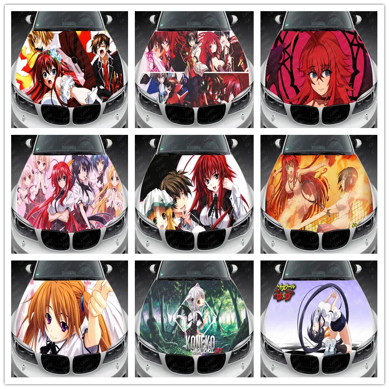 Anime High School DXD Car Hood Decal, Sticker, Graphic, Wrap Decal, Truck Decal,Truck Graphic,Anime Bonnet Decal