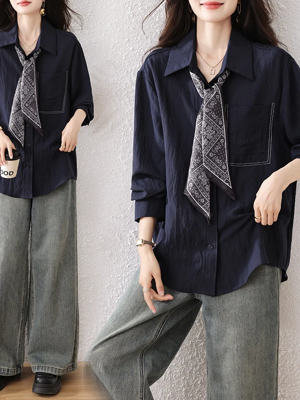 Faionable فضفاض المرأة تي شيرت الخريف Sle Tailend Sto Qui S سليم صالح الصينية Sle طويل Sve irt للنساء