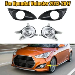 For Hyundai Veloster 2013 2014 2015 2016 2017 Front Bumper Fog Light Cover Driving Lamp Foglight Foglamp