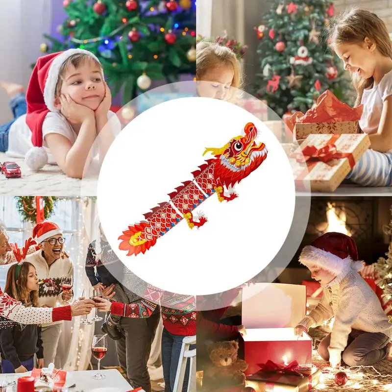 Kits De Lanternas Chinesas Do Dragão Dançante, Lanternas De Papel Tradicionais, Decorações Do Festival De DIY, Ano Novo