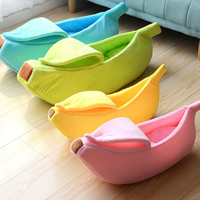 Cute Banana Boat Dog Nest Four Seasons Universal Semi Closed Summer Cat Nest Small Dog Teddy Dog Bed Pet Cat Nest