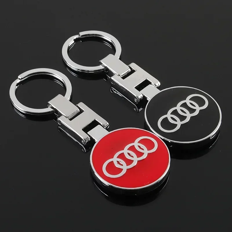 

Высококачественный металлический брелок с логотипом автомобиля, брелок для ключей для Audi A1 A4 A6L A8L Q3 Q5 Q7 RS4 RS6 R8 TTS S2 S4 S6, аксессуары для ключей