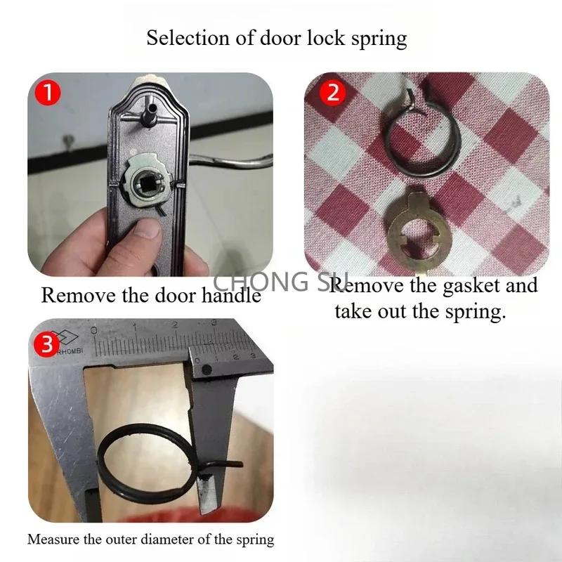 Door Lock Torsion Spring Return Accessories Daquan Bathroom Handle Return Card Tools