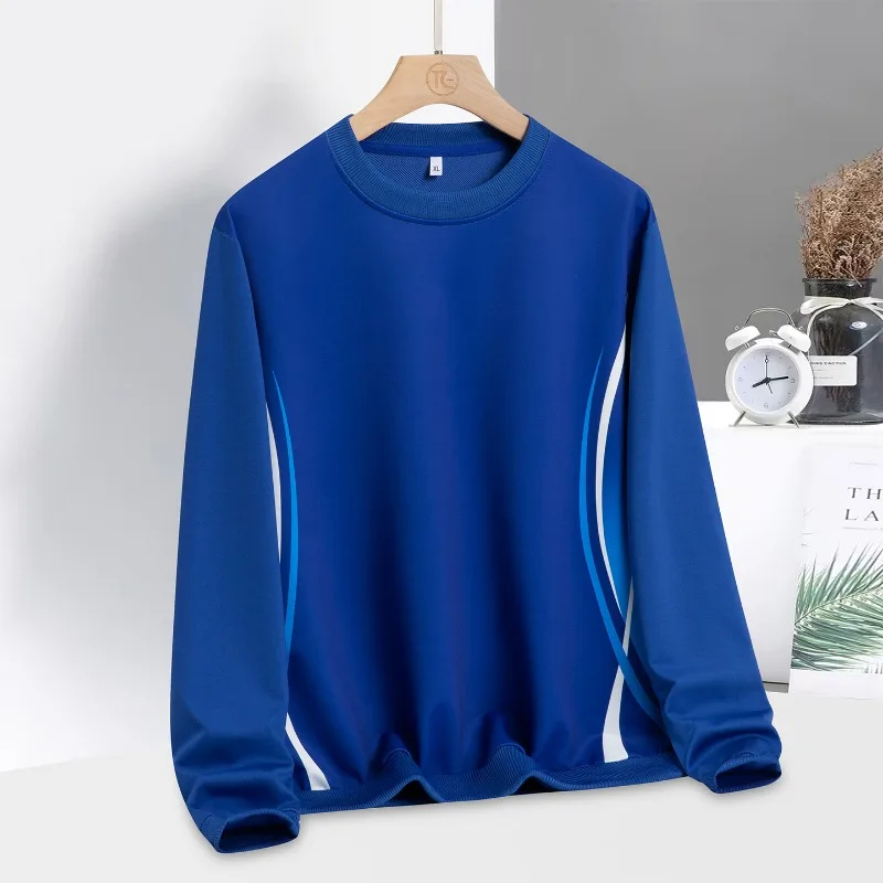 

Spring and Autumn Men's Casual Sports Versatile and Handsome Round Neck Pullover Long-sleeved Sweatshirt Fashionable Tops