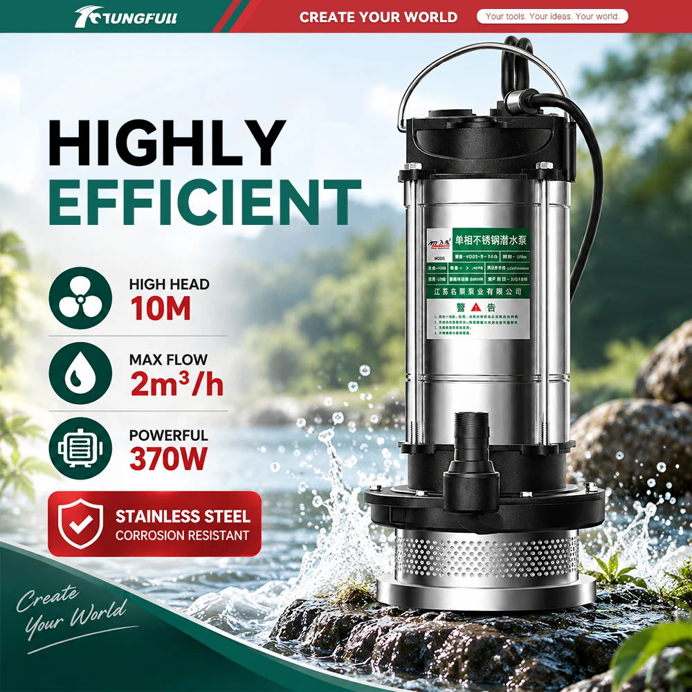 18M High Head Submersible Pump 18M³/H Large Flow Stainless Steel Sump Pump Heavy Duty Farm Irrigation And Flood Drainage Pump