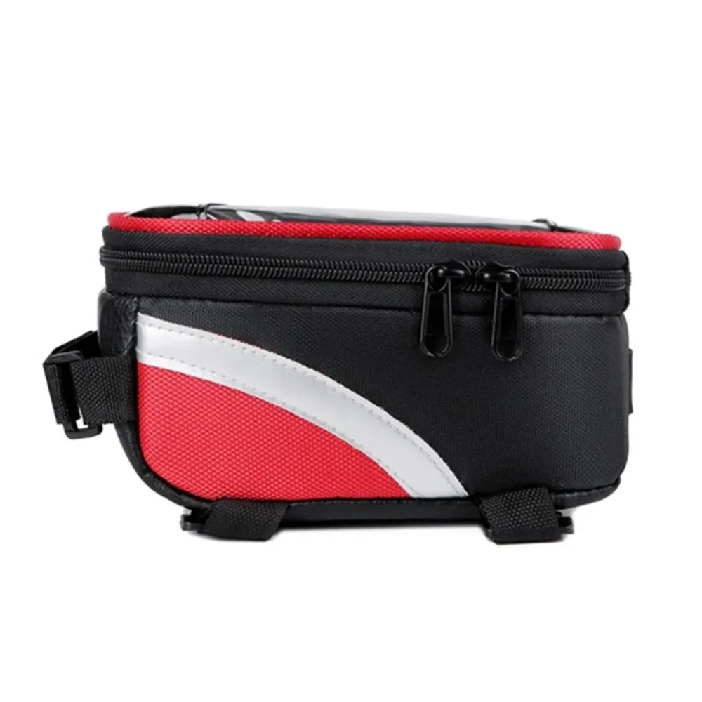 Waterproof Bike Tube Handlebar Bag Lightweight Durable Front Top Tube Bike Bag Sensitive Touch Screen Bicycle Front Frame Bag