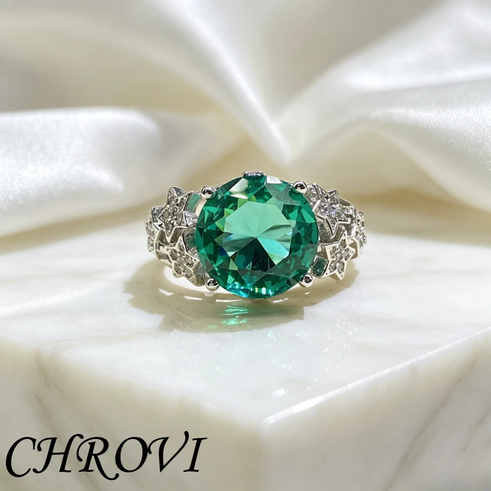925 pure silver new luxury micro-set precious stone ring - Pariah high-carat diamond ring