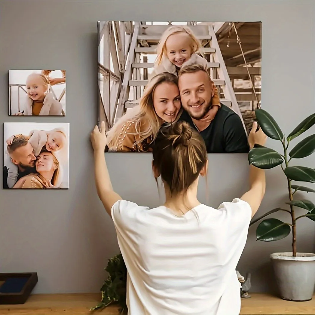 Toile personnalisée 2D plate, sans cadre, pour la partage de photos, partageant vos et les souvenirs les plus précieux de votre famille et de vos amis, photo de Noël
